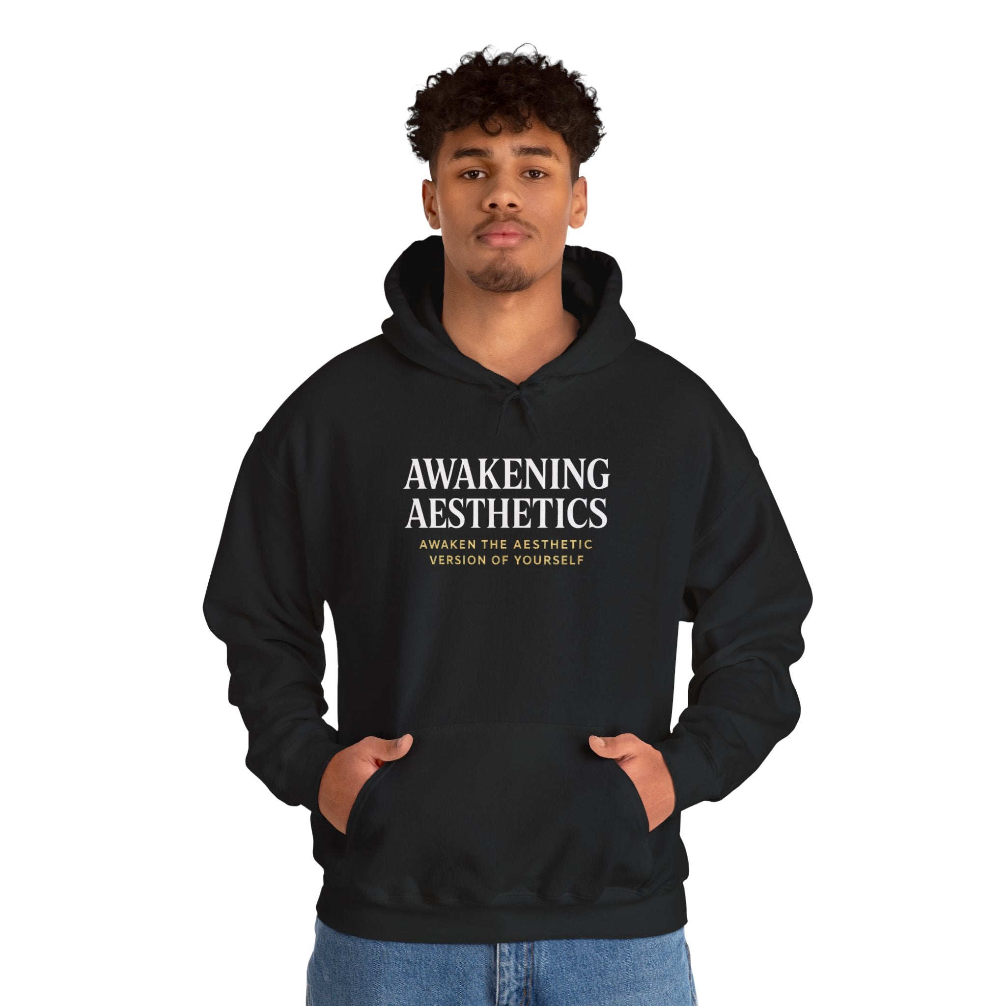 Awakening Aesthetics Gym Hoodie for Men & Women | Athletic Pullover with Kangaroo Pocket | 50/50 Cotton-Poly Blend | Comfortable, Stylish & Ethically Made | Unisex Classic Fit