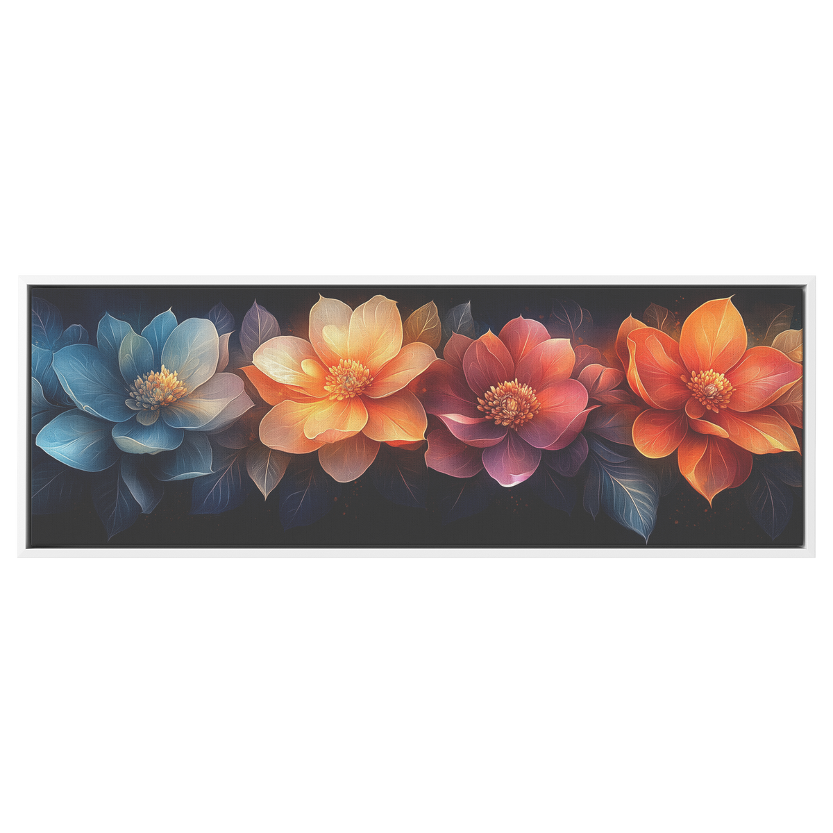 Gradient_Colored_Flowers_Symmetrical_Geo_White_Framed_Canvas_H_Panoramic_Main_Mockup.png