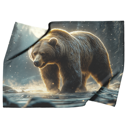 Grizzly_Bear_Walking_Through_a_Glowing_S_H_Blanket_Top_Bottom_Folds_Mockup.png