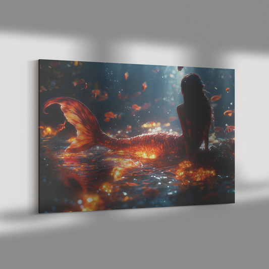 Mermaid_Sitting_on_Glowing_Coral_with_Tr_H_Rectangle_Dramatic_Shadow_Mockup.png