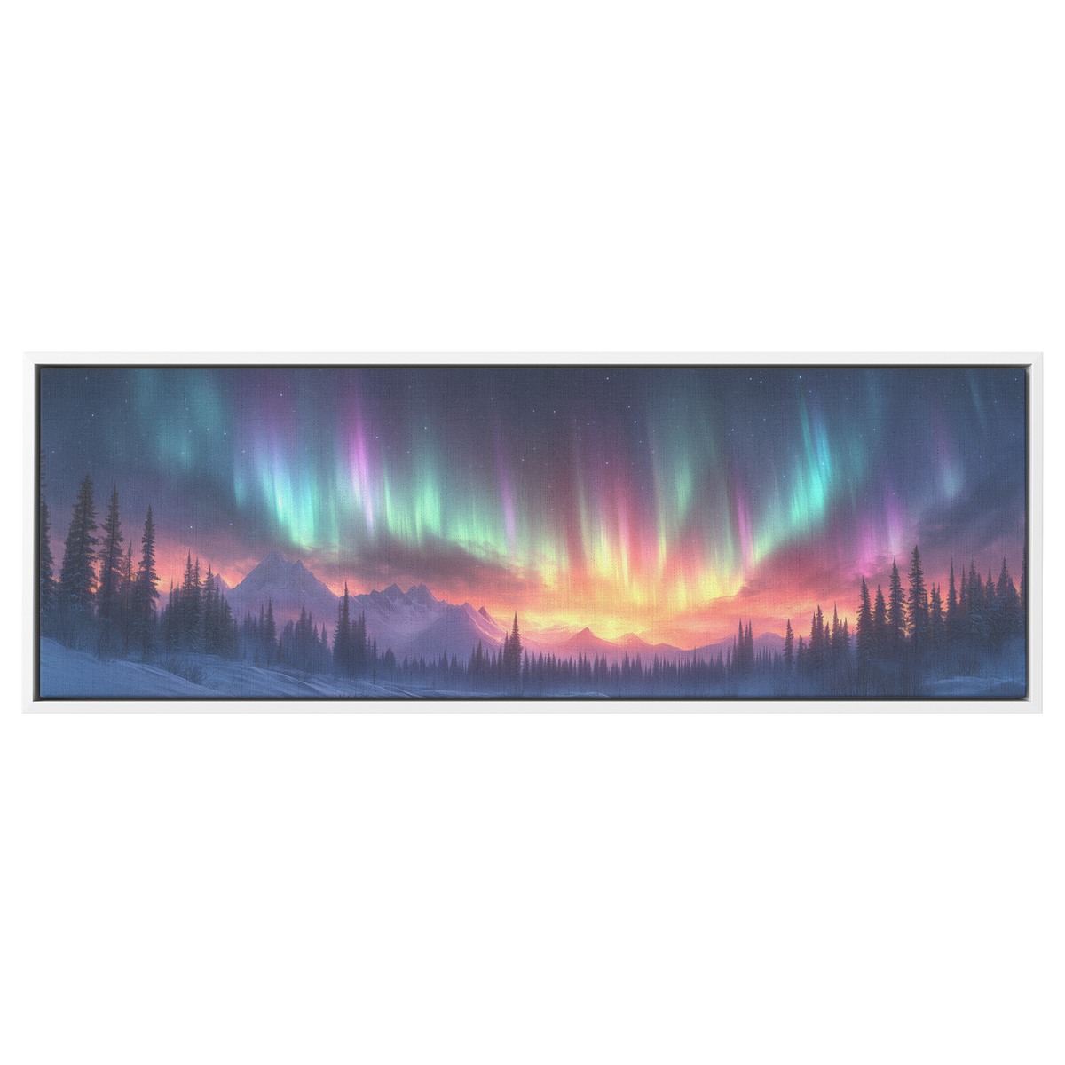 Mystical_Northern_Lights_Over_Snow_Cover_White_Framed_Canvas_H_Panoramic_Main_Mockup.png