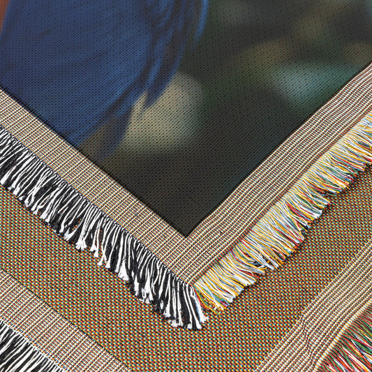 Vibrant Macaw Jungle Cozy Woven Throw Blanket - Awakening Righteousness