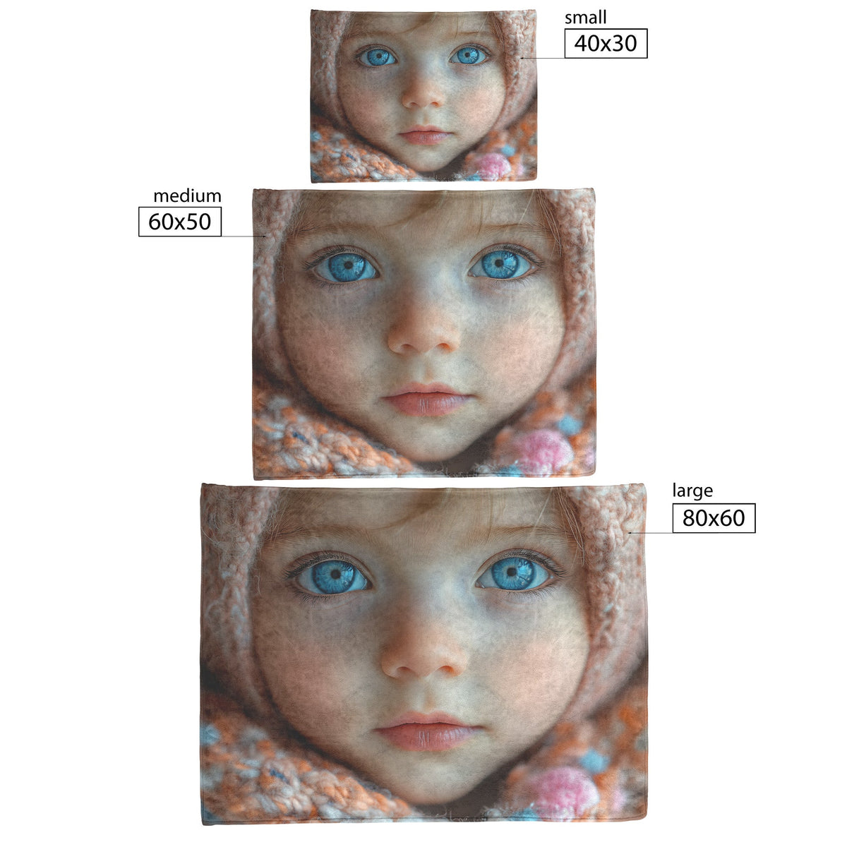 Adorable Little Girl with Blue Eyes Wrapped in Cozy Blankets Cozy Fleece Sherpa Blanket - Awakening Righteousness