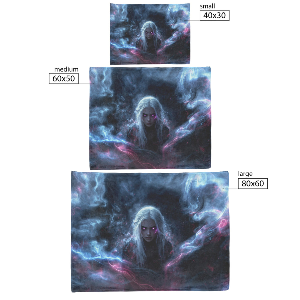 Blood Elf Rogue Fleece Sherpa Blanket Shadow Energy Silver Mist Radiant Textures Bold Stealthy WoW Design - Awakening Righteousness