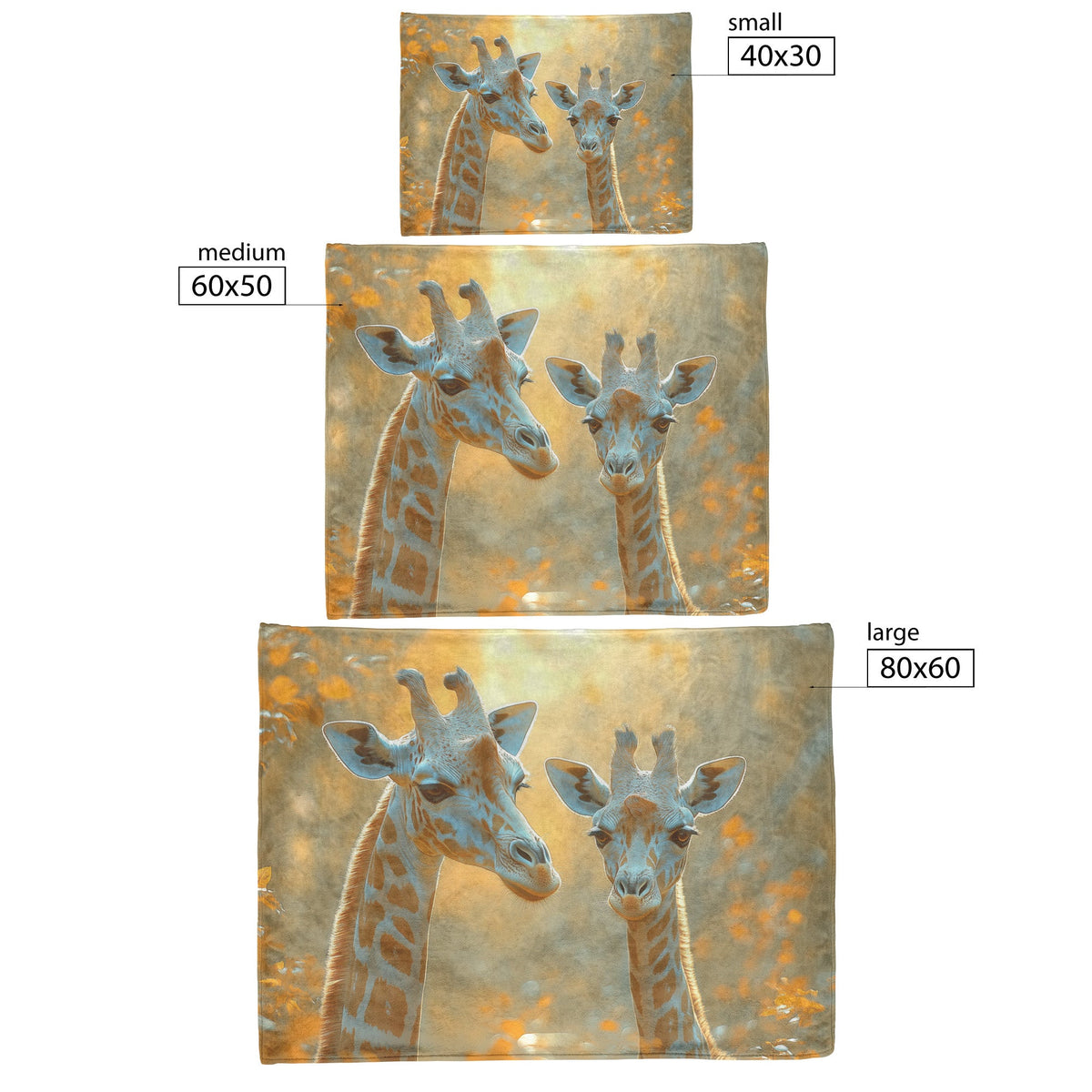 Giraffes in the Savanna Cozy Fleece Sherpa Blanket - Awakening Righteousness