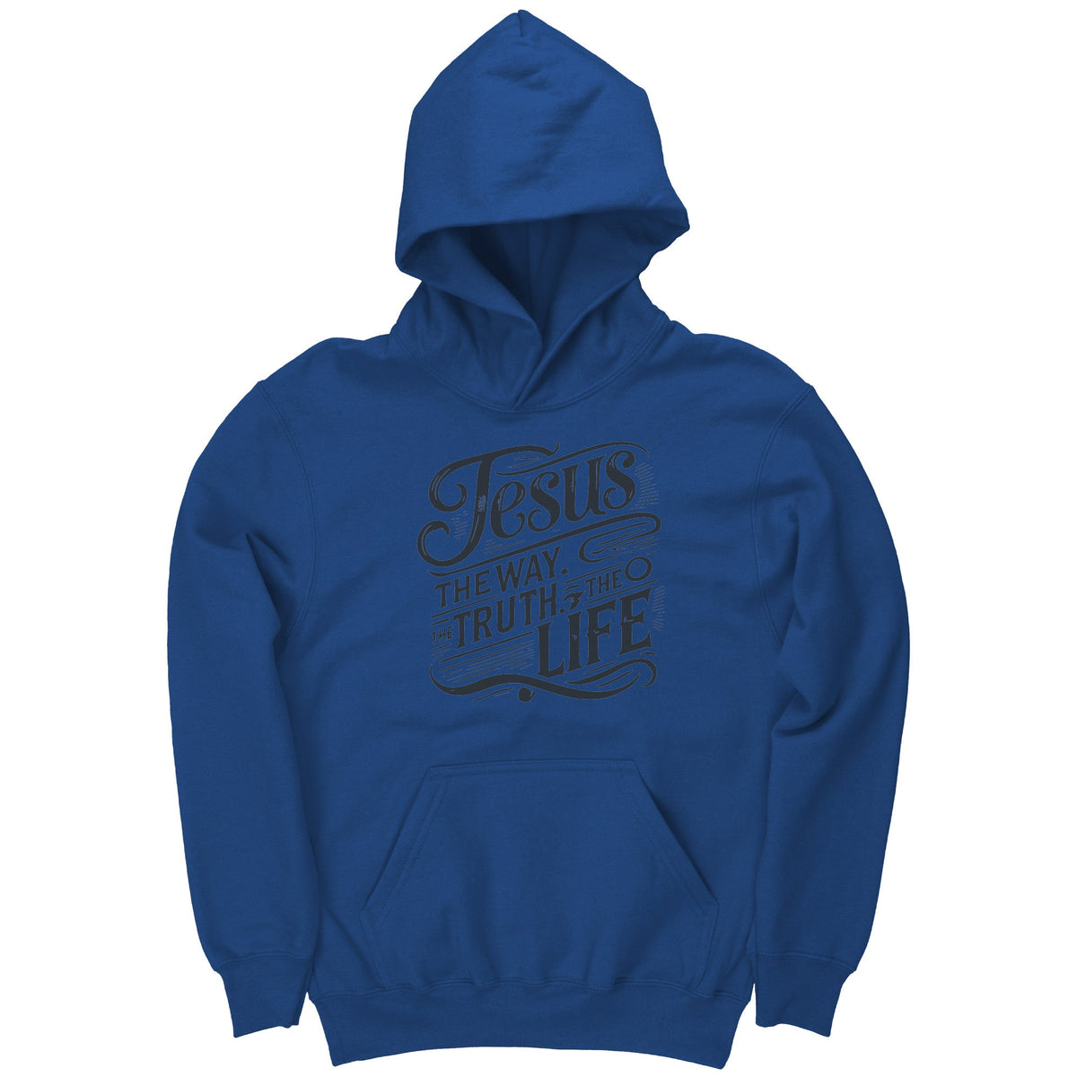 Kids Jesus Hoodie The Way The Truth The Life Christian Sweatshirt Faith Based Bible Verse Apparel Inspirational Gift for Girls and Boys - Awakening Righteousness