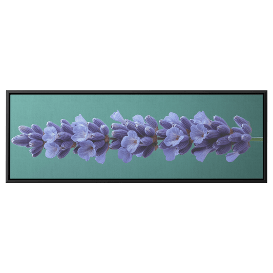 Minimalist Single Stem Floral Artwork Lavender Simple Linework Soft Green Background Elegant Minimalism Ultra High Definition Panoramic Framed Canvas Wall Art - Awakening Righteousness