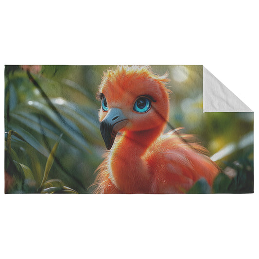 Vibrant Flamingo Baby Tropical Jungle Beach Towel A Stunning Wildlife Escape for Nature and Beach Lovers - Awakening Righteousness