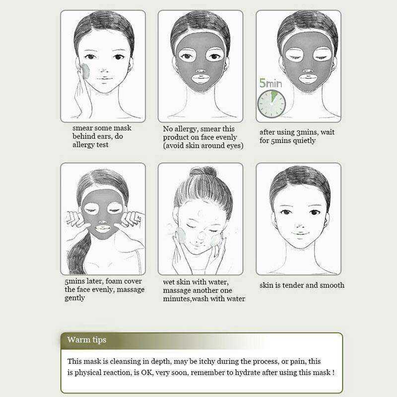 Skin Care Nutrition Repair Facial Masks Carbonated Bubble Clay Moisturizing Cream