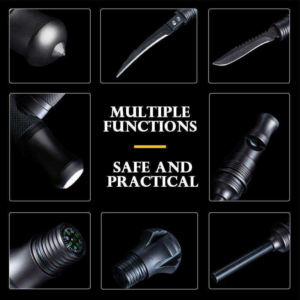 Multi-Functional  Aluminum Alloy Tactical Stick Trekking Pole