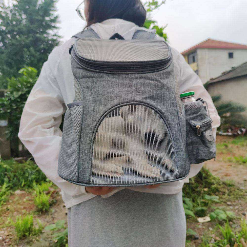 Portable Mesh Dog Bag Backpack