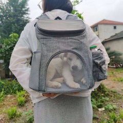 Portable Mesh Dog Bag Backpack