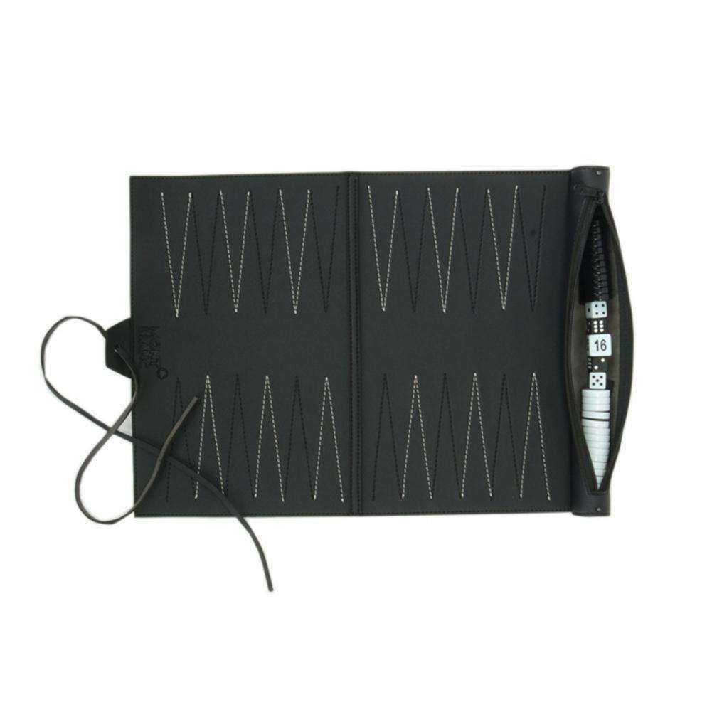 High Quality Portable Leather Backgammon Chessboard Set