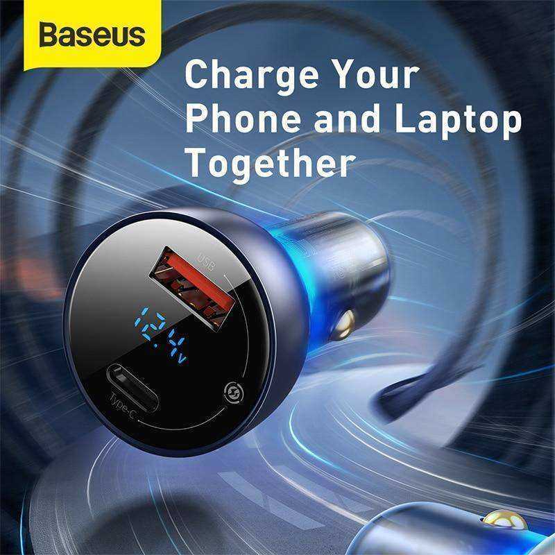 Aesthetic Car Charger Dual USB Quick Charge 65W  Fast Charging For iPhone & Laptop