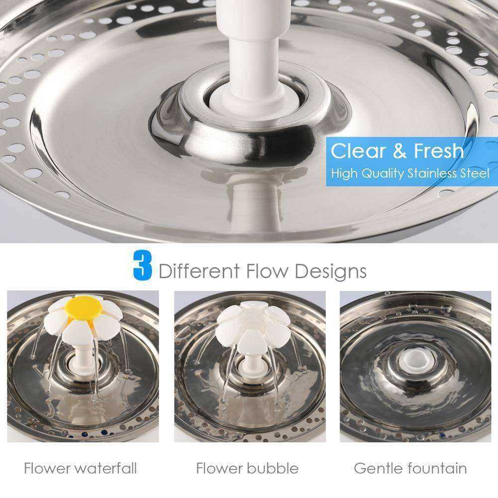 2.4L Automatic Water Fountain LED Electric Mute Drinking Pet Bowl Dispenser
