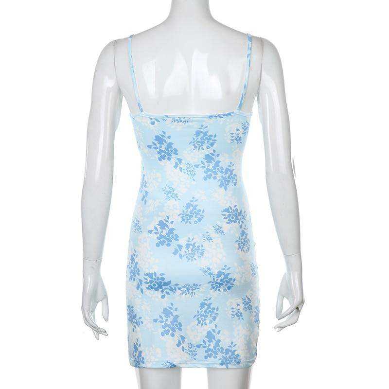 Fashion Spaghetti Strap Lace V Slit Cami Dresses