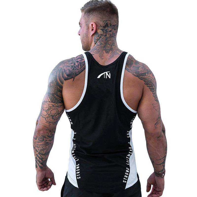 Men Bodybuilding Tank Tops Workout Cotton Sleeveless Shirt Stringer Singlet Vest