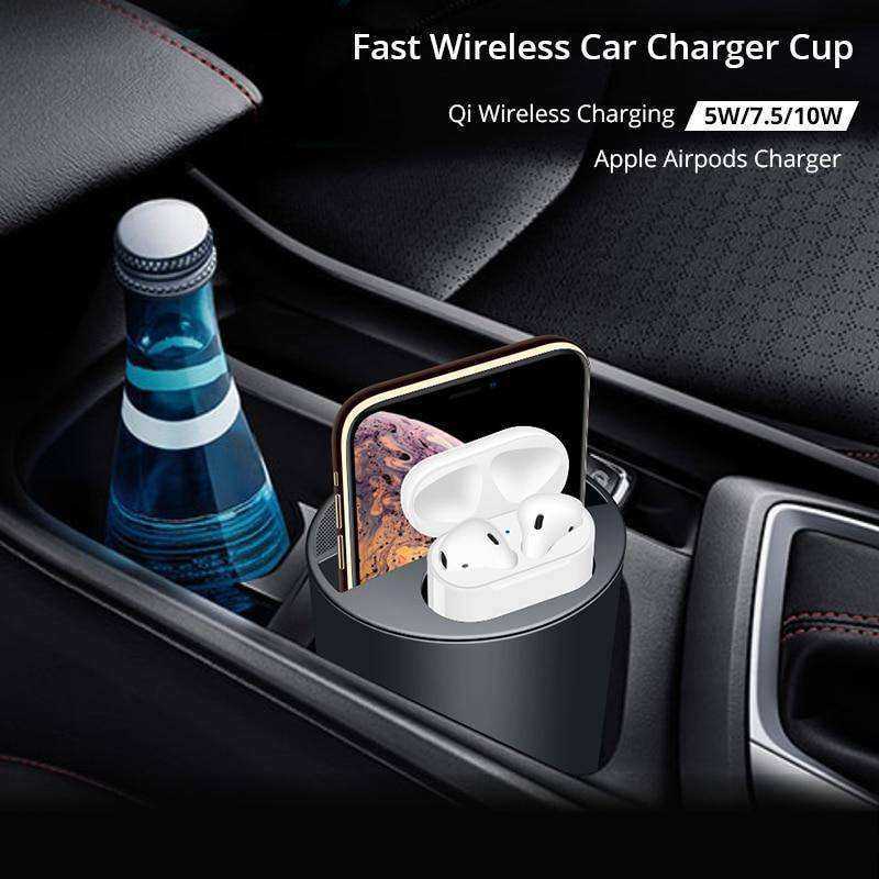 Fast Wireless Car Charger Insert Cup Holder