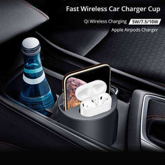 Fast Wireless Car Charger Insert Cup Holder