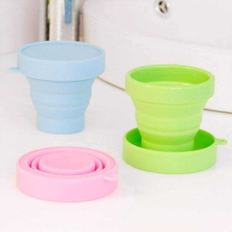 170ml Silicone  Retractable Coloured Portable Travel Outdoor Folding Food Grade Coffee Water Cup