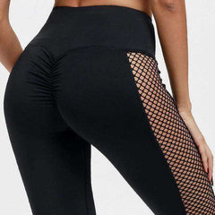 High Waisted Bum Scrunch Mesh Patchwork Workout Leggings