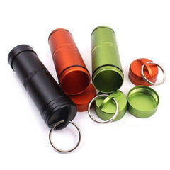 Waterproof Aluminum Alloy Medicine Sealed Can Bottles with Keychain