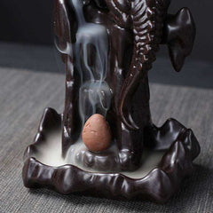 Awakening Dragon LED Ceramic Waterfall Smoke Incense Burner