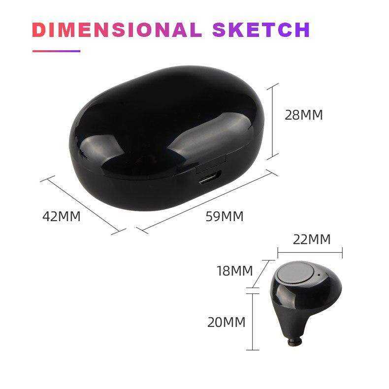 Portable Sound Amplifier Adjustable Black Hearing Aid for Deafness Elderly