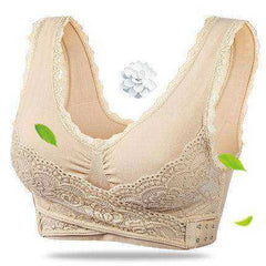 Wome Padded Lace Vest Seamless Sports Push Up Bra