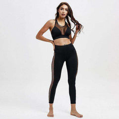 High Waisted Bum Scrunch Mesh Patchwork Workout Leggings