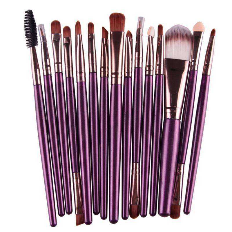 15 Pcs Adorable Cosmetic Makeup Brush Set
