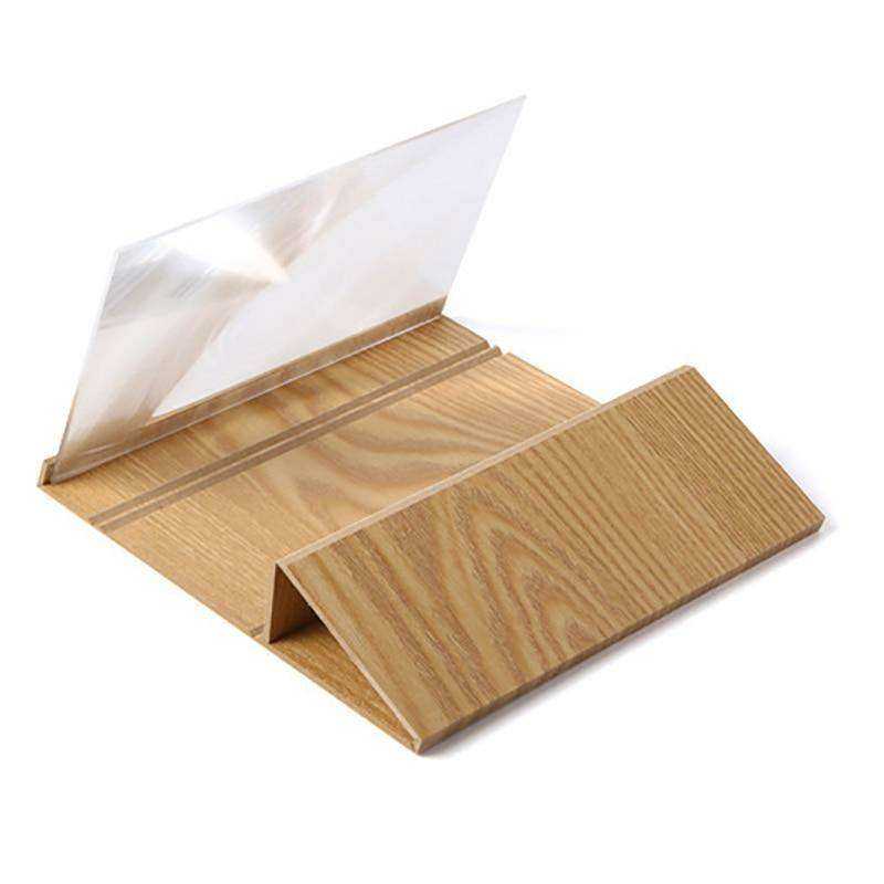 3D HD Screen Magnifier Portable Wood Holder Stand For Mobile Phone