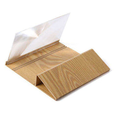 3D HD Screen Magnifier Portable Wood Holder Stand For Mobile Phone
