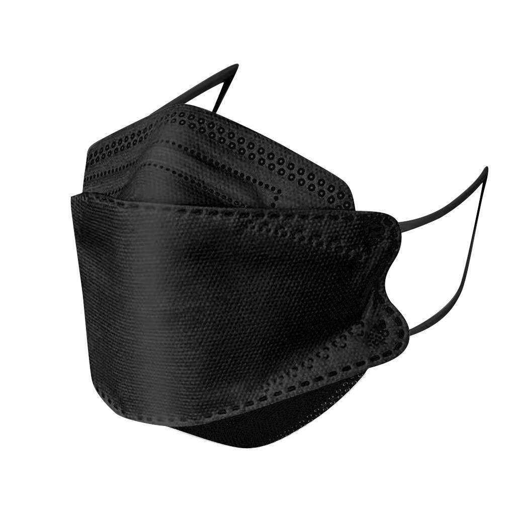 4pcs Adult Black & White Mouth Mask Fabric Reusable Face Mask