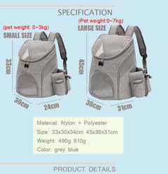 Portable Mesh Dog Bag Backpack