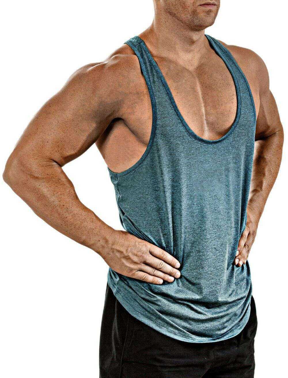 Men's Plus Size Gym Clothing Muscle Sleeveless Tank Tops Shirt