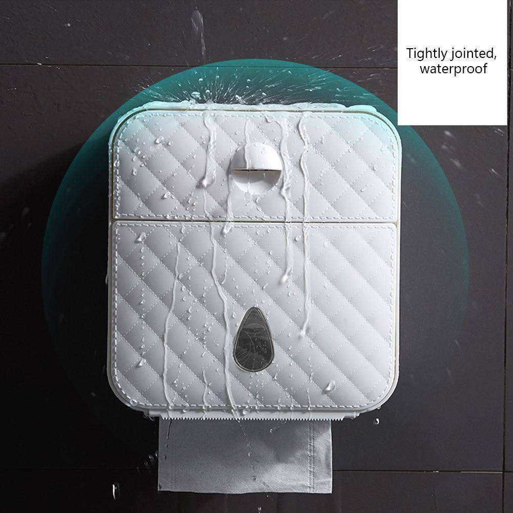 Waterproof Toilet Paper Roll Holder Wall Mounted Stand Case Tube Storage Box