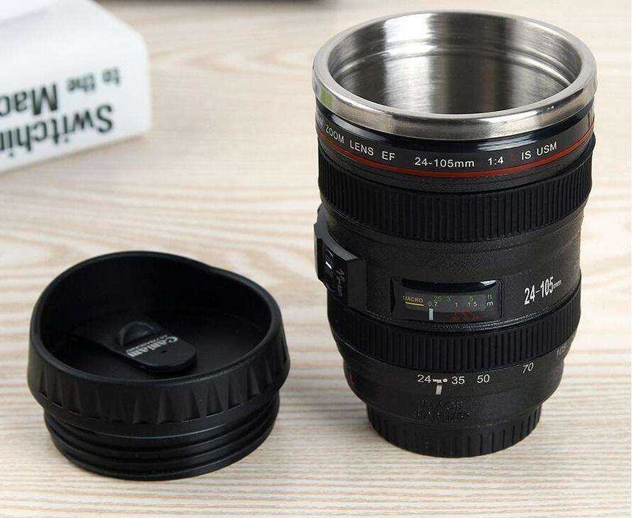 Stainless Steel SLR Camera EF24-105mm Coffee Lens Mug