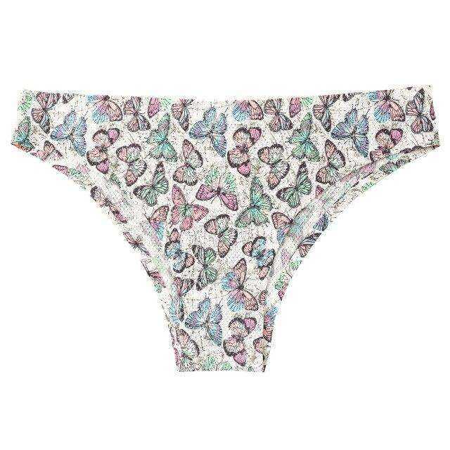 Sexy Seamless Flowers Print  Slip Breathable Underwear For Women