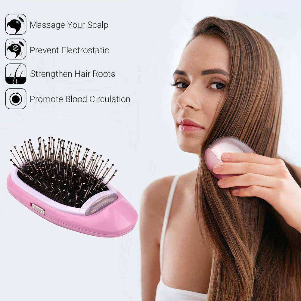 New Women Portable Electric Ionic Hairbrush