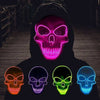 Halloween Skeleton Skull  Mask LED Glow Scary EL-Wire Cosplay Costume