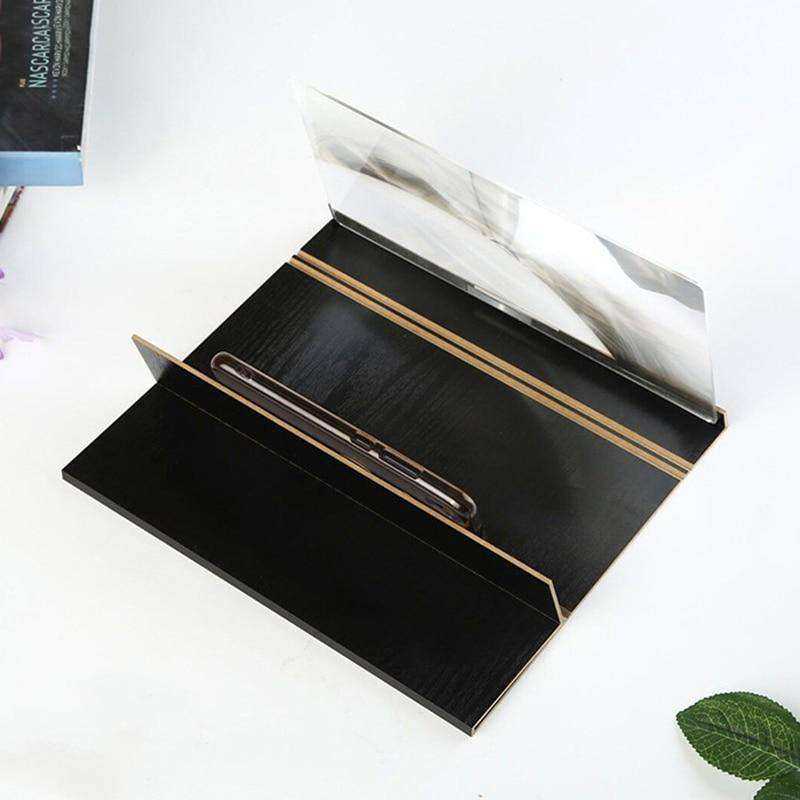 3D HD Screen Magnifier Portable Wood Holder Stand For Mobile Phone