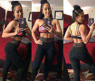 Striped High Waist Pocket Push Up Tummy Control Fitness Leggings