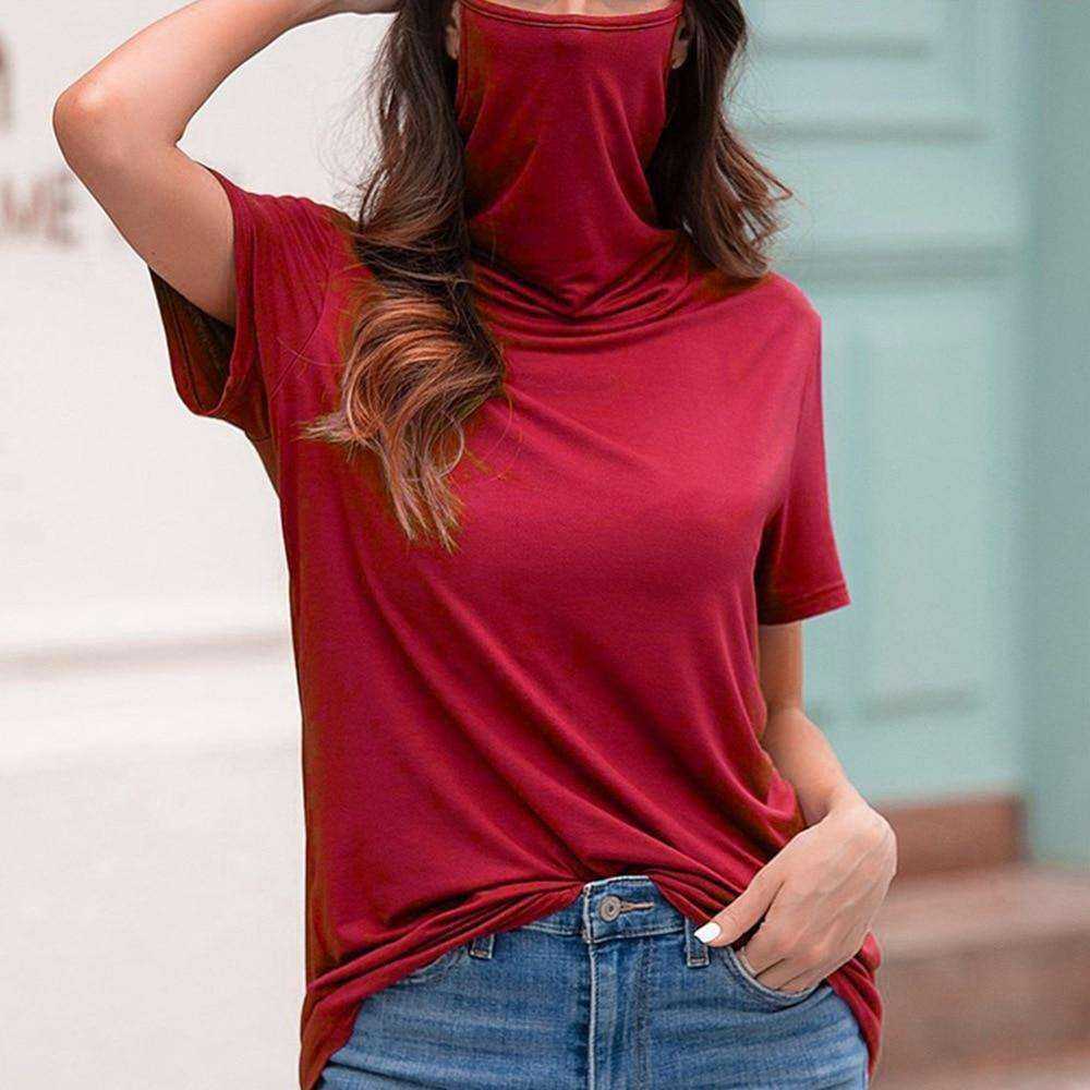 Turtleneck Short Sleeve T-Shirt