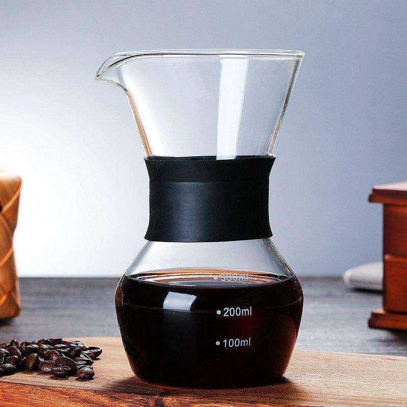 600ml Glass Coffee Kettle with Stainless Steel Filter