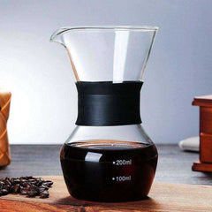 600ml Glass Coffee Kettle with Stainless Steel Filter