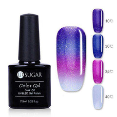 3 Colors Temperature Changing Gel Glitter Nail Polish