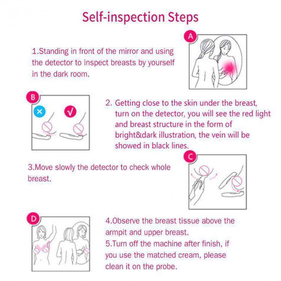 Infrared Breast Examination Self Check Torch Medical Device