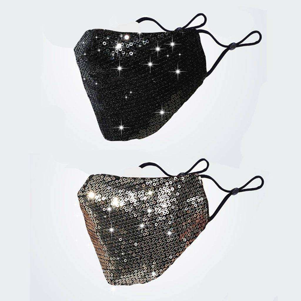 Women Reusable Washable Sequin Face Mask Dustproof