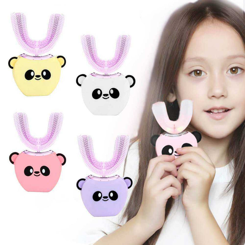 New Kids Smart 360 Degrees Automatic Electric Toothbrush U Shaped Head with Music for Children